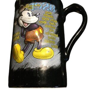 Disney “The big Cheese” Mickey Mouse 3D black 18 ounce coffee tea mug